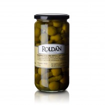 Manzanilla Oliven - gefüllt mit Gürkchen - 410g - Roldan   13036