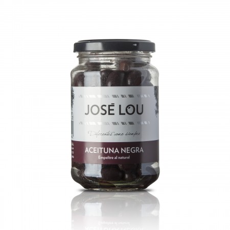 Schwarze Empeltre Oliven - naturbelassen - 210g - Aceitunas José Lou