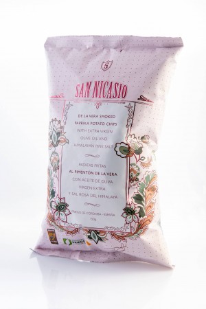 San Nicasio Kartoffelchips mit nativem Olivenöl Extra, geräucherter roter Paprika und Himalaya Salz - 150g