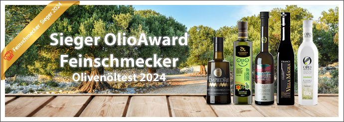 Feinschmecker Testsieger Olivenöltest Olio Award 2024